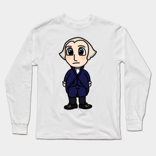 Chibi President George Washington (Large Print) Long Sleeve T-Shirt